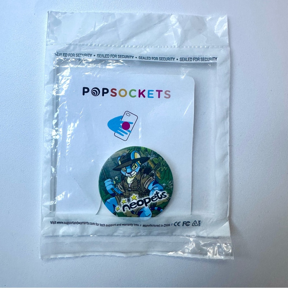 RARE - NWT Official Neopets Jake the Explorer Kougra PopSocket
